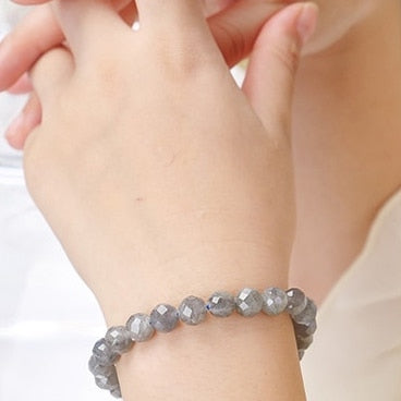 Natural Crystal Gemstone ~ Spectrolite Labradorite Bracelet & Grey Moonstone ~ for "Healing and All Attraction"