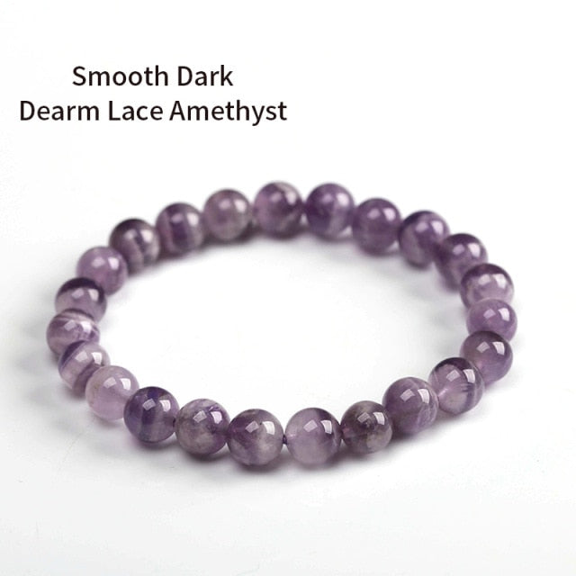 Natural Crystal Gemstone ~ Dream Lace Amethyst Bracelet ~ for "Manifestation, Creativity and Protection"