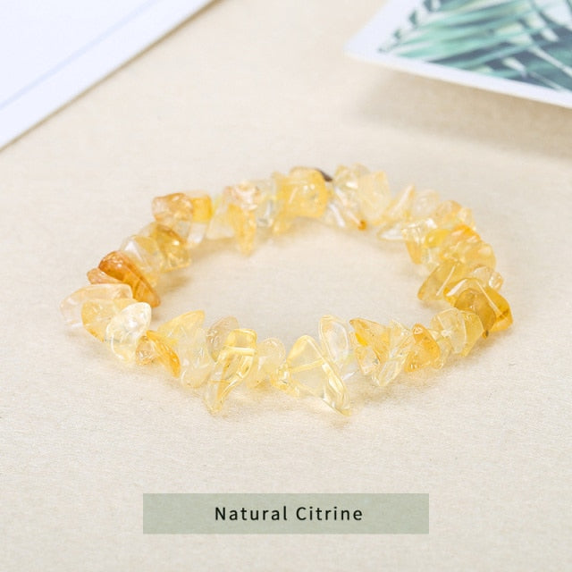 Natural Crystal Gemstone ~ Nature Amethyst & Pure Quartz Bracelet ~ for "All Healing and Protection"