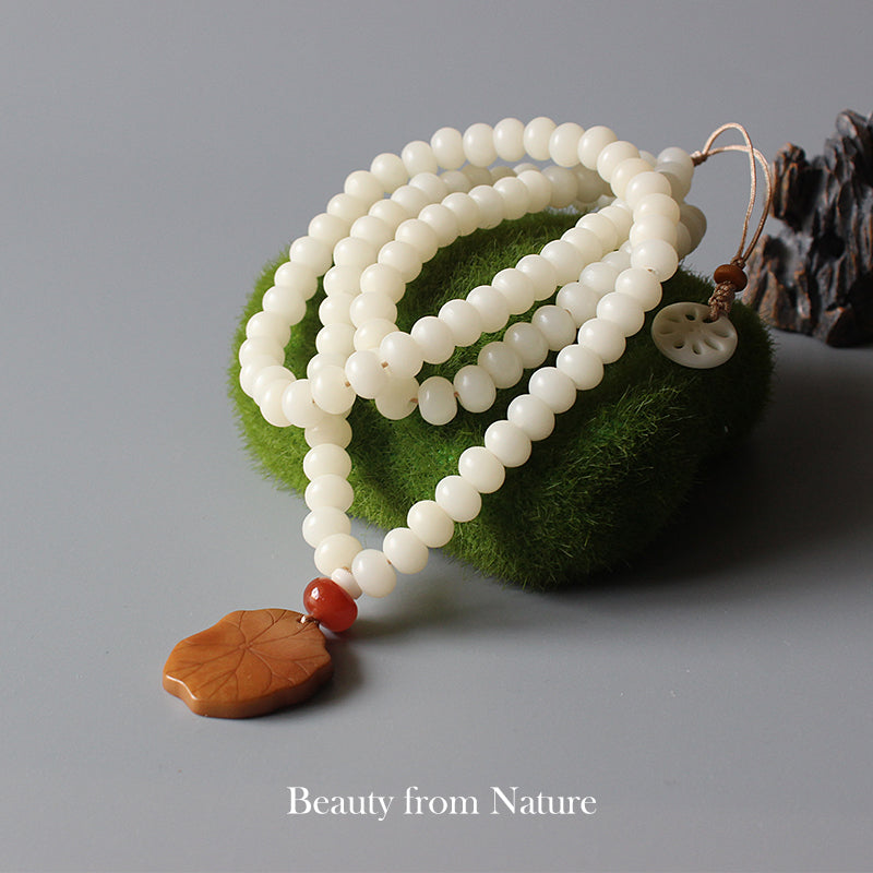Spiritual Bloom Pendant (Tagua Nut and Bodhi Seed)