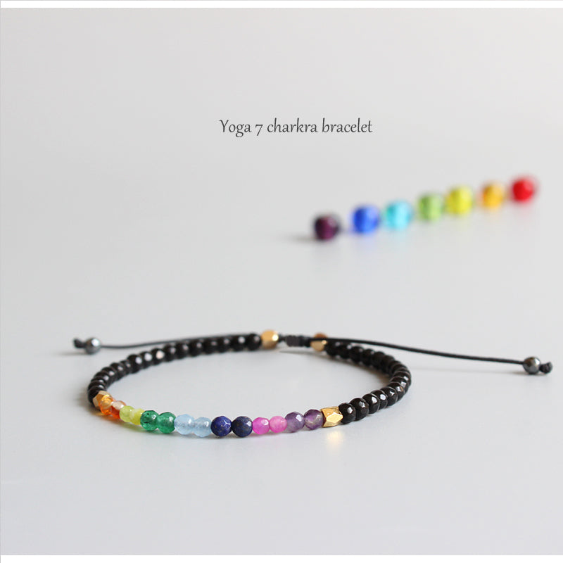 Handmade Tibetan Blessed Knots for "7 Nature Healing Chakra Bracelet" (Lucky Organic Crystals)