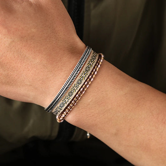 Tibetan Steel & Handmade Spirit Bracelet for "Generational Healing"