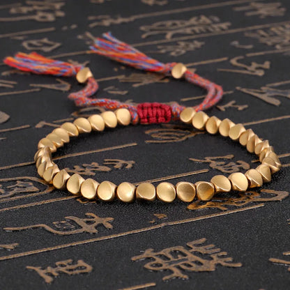 Handmade Tibetan Blessed Knots for "Transformation & Growth" (Made with Natural Copper Beads)