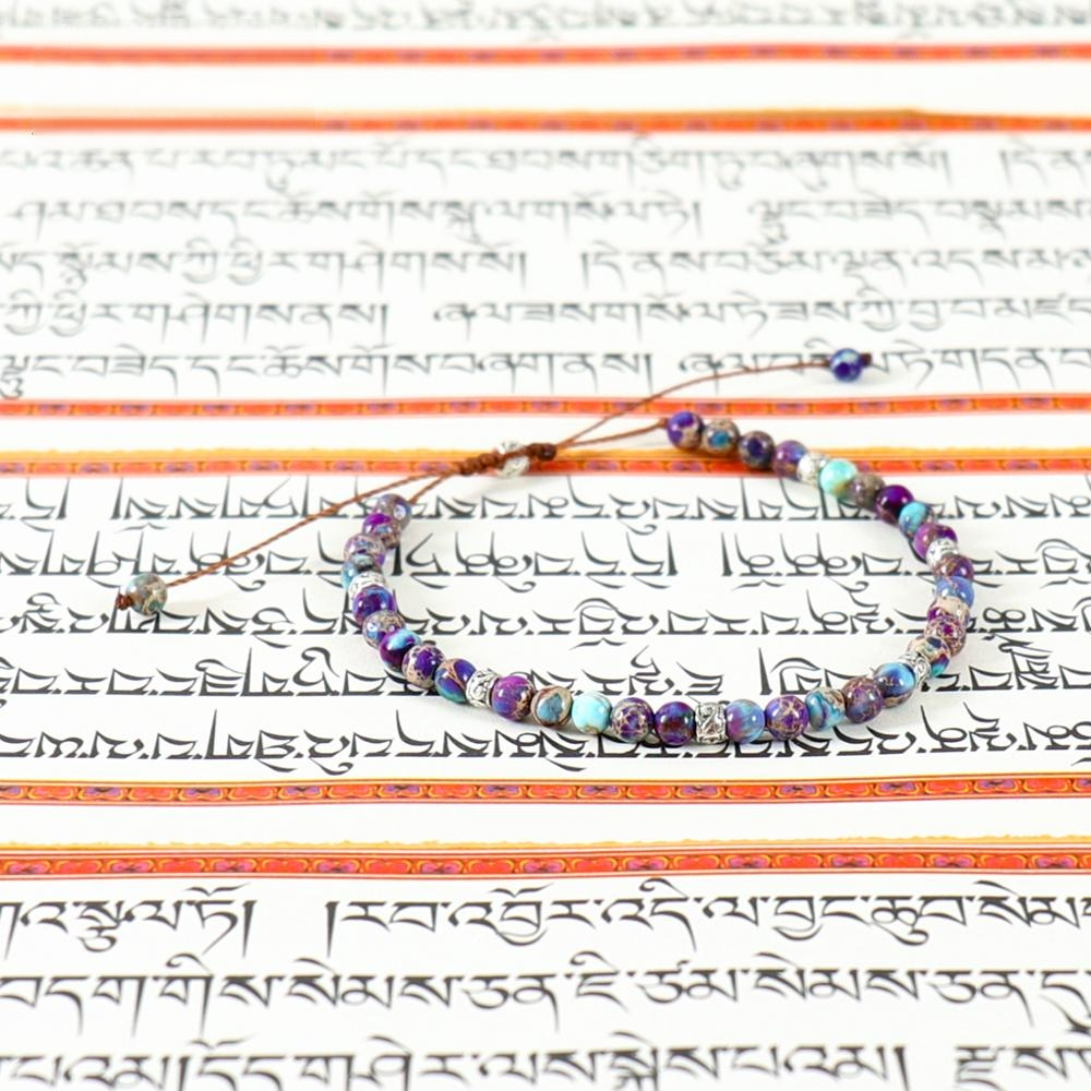 Natural Crystal Gemstone for "Yoga & Chakra Healing" – Tibetan Stone Beads Stretch Bracelet