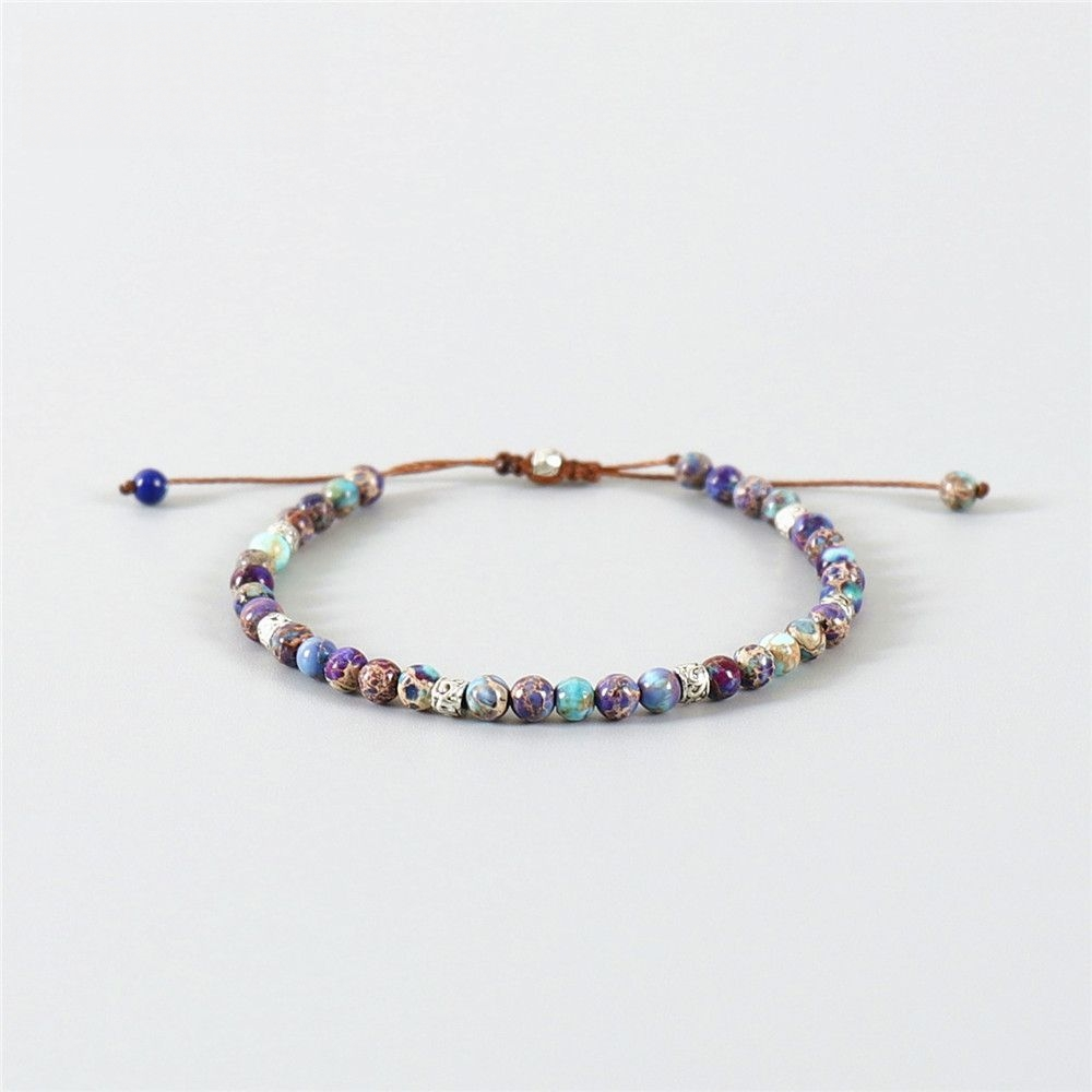 Natural Crystal Gemstone for "Yoga & Chakra Healing" – Tibetan Stone Beads Stretch Bracelet