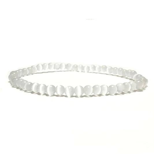 Tibetan Steel & Handmade Spirit Bracelet for Strength & Grounding (Stones made with Natural Cat's Eye)