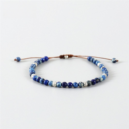 Natural Crystal Gemstone for "Yoga & Chakra Healing" – Tibetan Stone Beads Stretch Bracelet