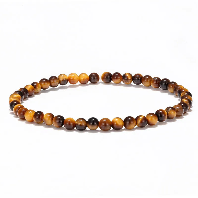 Tibetan Steel & Handmade Spirit Bracelet for "Wisdom Through Life’s Lessons"(Beads made of Bohemian Brown Tiger Eye Stone)