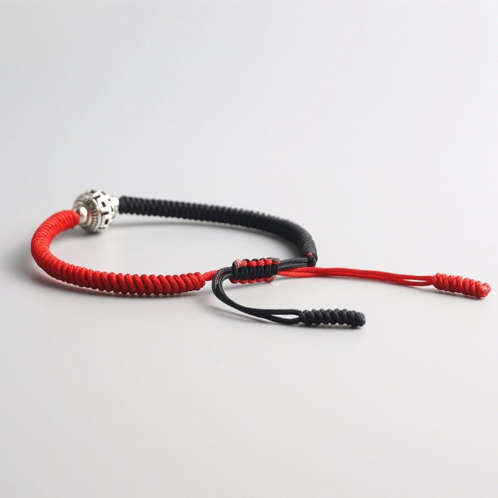 Handmade Tibetan Blessed Knots for "Willpower & Confidence" with Buddhist Prayer Ball