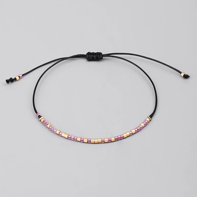 Handmade Tibetan Blessed Knots for "Courage & Confidence" with Natural Miyuki Rice Beads