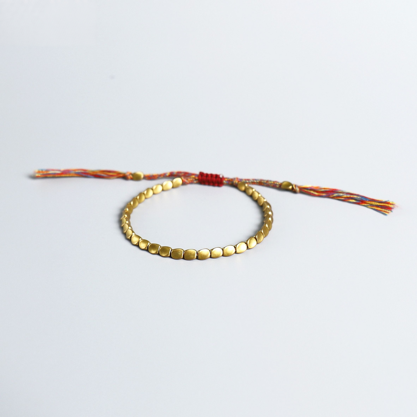Handmade Tibetan Blessed Cotton Thread for "Chi Flow & Elemental Balance" – With Tibet Copper Beads