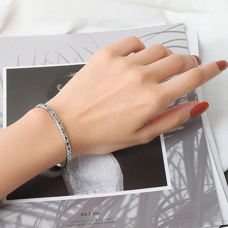 Tibetan Steel & Handmade Spirit Bracelet for Abundance & Gratitude 
