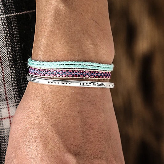 Tibetan Steel & Handmade Spirit Bracelet for "Self-Love & Confidence" 