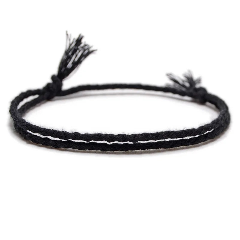 Tibetan Steel & Handmade Spirit Bracelet for Safe Travels & New Beginnings 
