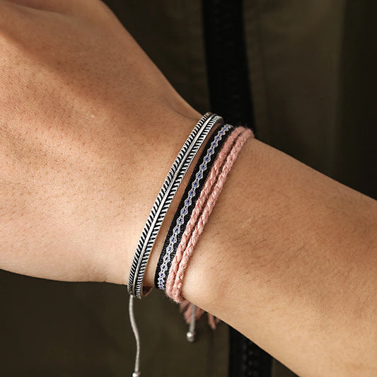 Tibetan Steel & Handmade Spirit Bracelet for "Healing After Loss"