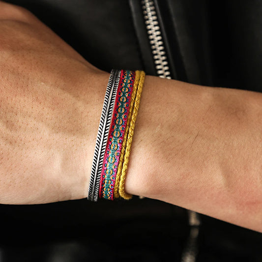 Tibetan Steel & Handmade Spirit Bracelet for "Breaking Old Patterns"