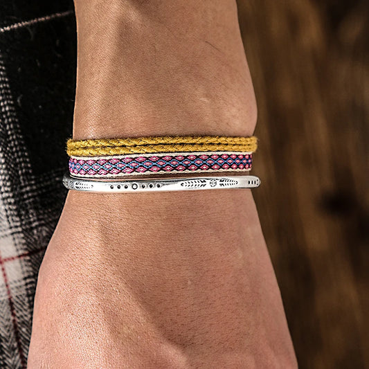 Tibetan Steel & Handmade Spirit Wax Bracelet for "Clarity in Decision-Making"