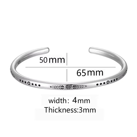 Tibetan Steel & Handcarved Spirit Bracelet for “Strong Energy & Leadership" 