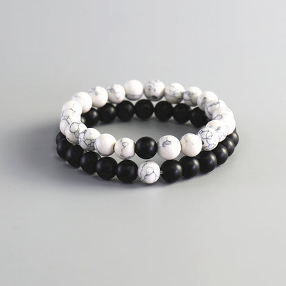 Buddhist Handcrafted Nature Sandalwood Bracelet for "Yin & Yang Balance" (Includes Both Bracelets)
