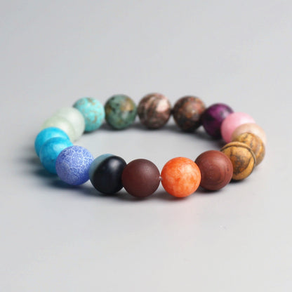 Buddhist Handcrafted Nature Sandalwood Bracelet for "Protection, Prosperity & Happiness" - 7 Healing Balance Chakra Natural Crystals