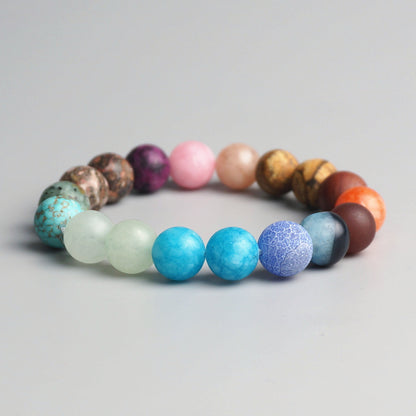Buddhist Handcrafted Nature Sandalwood Bracelet for "Protection, Prosperity & Happiness" - 7 Healing Balance Chakra Natural Crystals