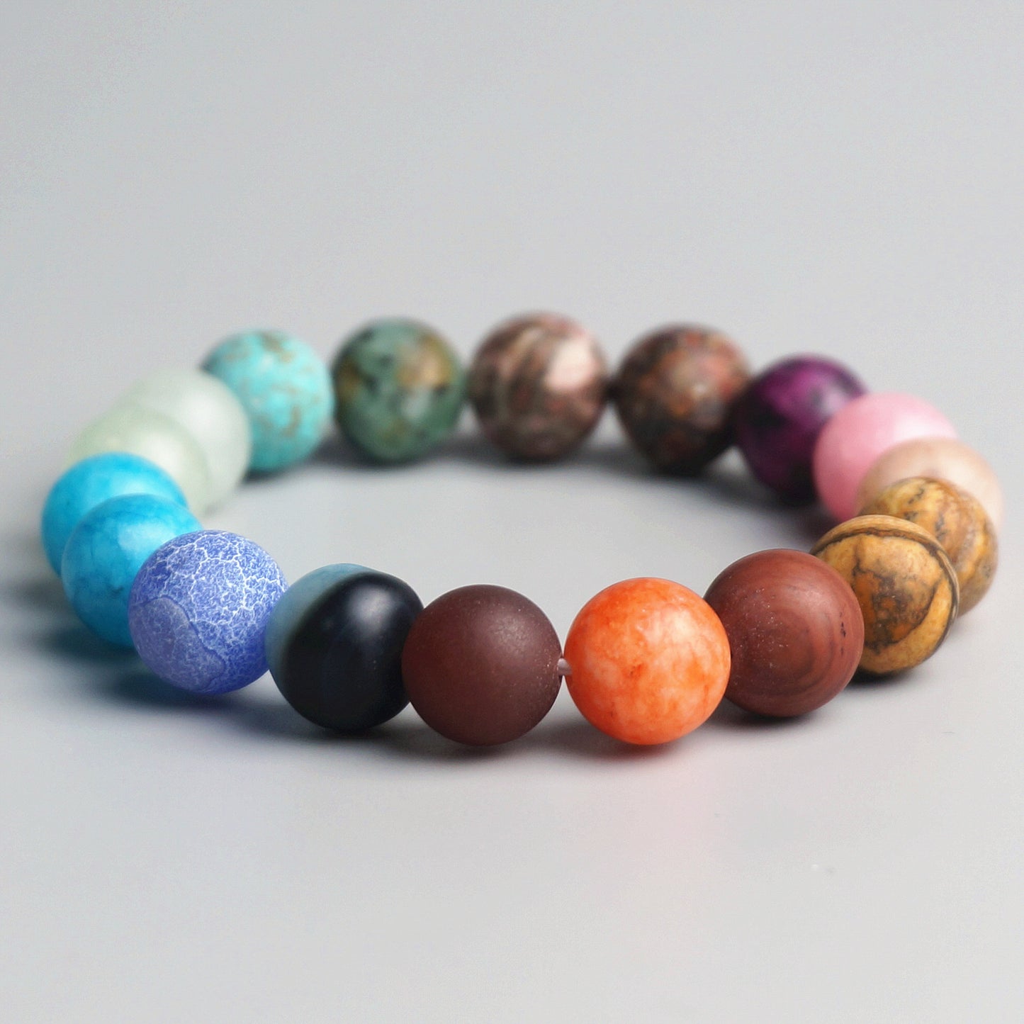 Buddhist Handcrafted Nature Sandalwood Bracelet for "Protection, Prosperity & Happiness" - 7 Healing Balance Chakra Natural Crystals
