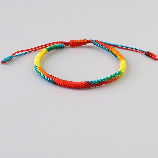 Handmade Tibetan Blessed Knots for "7 Healing Chakras" (for protection & meditation)