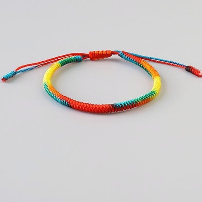 Handmade Tibetan Blessed Knots for "7 Healing Chakras" (for protection & meditation)