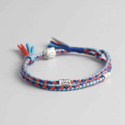 Handmade Tibetan Blessed Amulet Knot for "Wellness & Worthiness" (inspired by the teachings of Buddha)