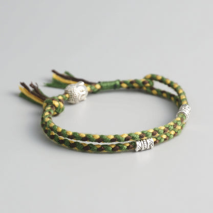 Handmade Tibetan Blessed Amulet Knot for "Wellness & Worthiness" (inspired by the teachings of Buddha)