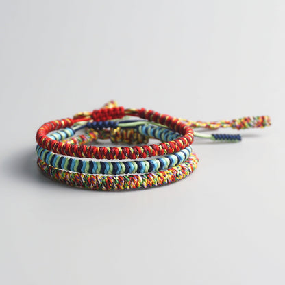 Handmade Tibetan Blessed Knots for "Aura & Peace" (clean light energy and vibe)