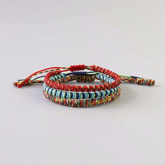 Handmade Tibetan Blessed Knots for "Aura & Peace" (clean light energy and vibe)