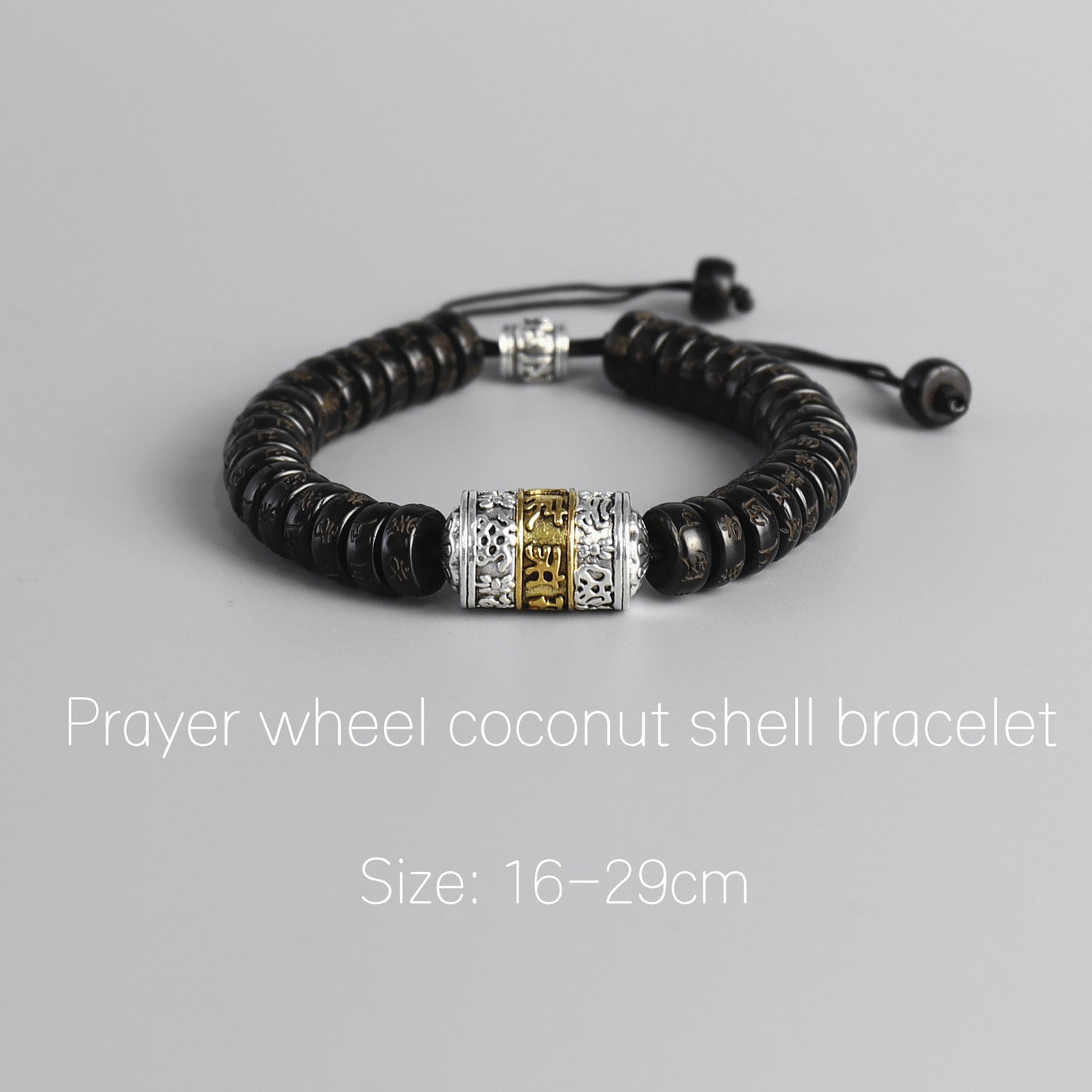 Buddhist Handcrafted Nature Sandalwood Bracelet for "Health & Prosperity" (made with Blessed Vajra Copper Bell & Natural Precious Granites)