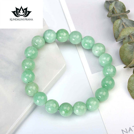 Natural Crystal Gemstone ~ Greenery Jade Bangle ~ for "Abundance, Happiness and Health"