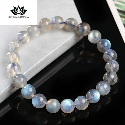 Natural Crystal Gemstone ~ Spectrolite Labradorite Bracelet & Grey Moonstone ~ for "Healing and All Attraction"