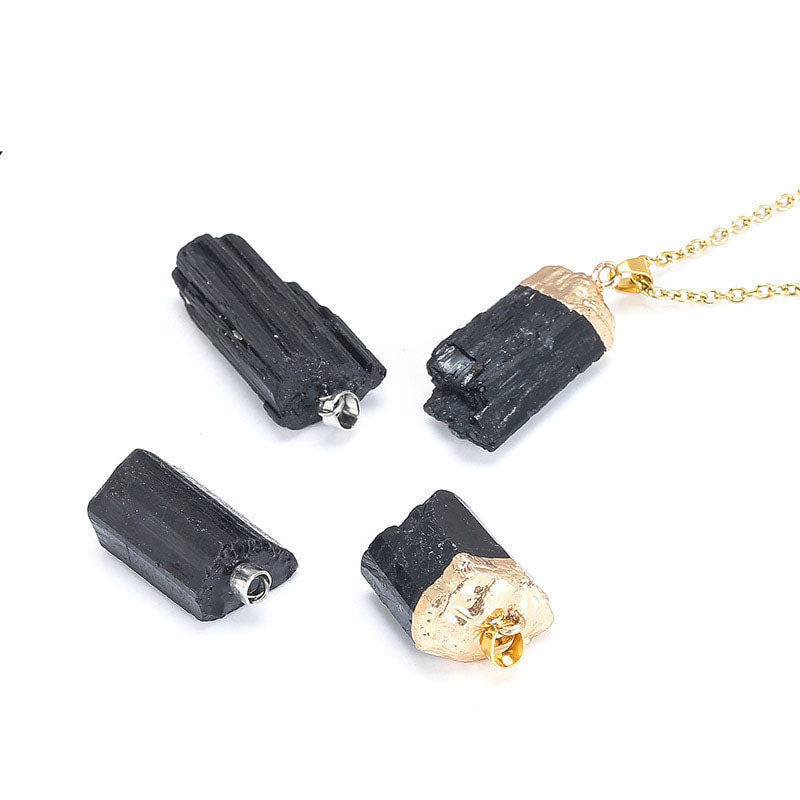 Natural Crystal Gemstone ~ Black Tourmaline Chakra Pendant ~ for "Protection, Stability and Grounding"
