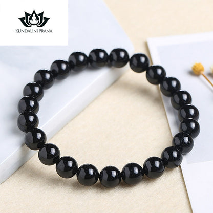 Natural Crystal Gemstone ~ 7A Midnight Tourmaline Bracelet ~ for "Protection, Stability and Grounding"