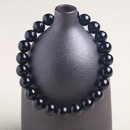 Natural Crystal Gemstone ~ 7A Midnight Tourmaline Bracelet ~ for "Protection, Stability and Grounding"