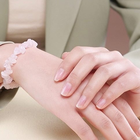 Natural Crystal Gemstone ~ Nature Amethyst & Pure Quartz Bracelet ~ for "All Healing and Protection"