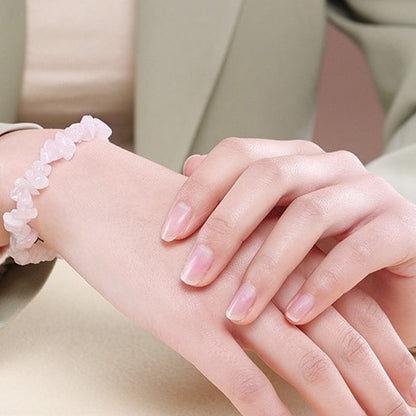 Natural Crystal Gemstone ~ Nature Amethyst & Pure Quartz Bracelet ~ for "All Healing and Protection"