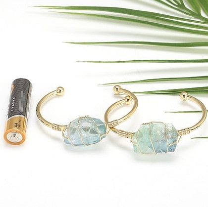 Natural Crystal Gemstone ~ Color Defined Clear Quartz Bracelet ~ for "Healing, Growth and Protection"