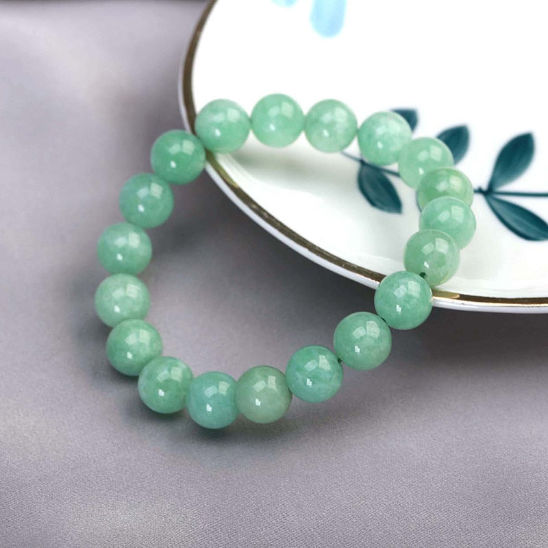 Natural Crystal Gemstone ~ Greenery Jade Bangle ~ for "Abundance, Happiness and Health"
