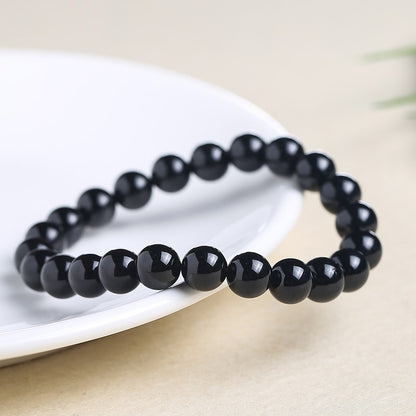 Natural Crystal Gemstone ~ 7A Midnight Tourmaline Bracelet ~ for "Protection, Stability and Grounding"