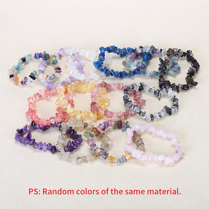 Natural Crystal Gemstone ~ Nature Amethyst & Pure Quartz Bracelet ~ for "All Healing and Protection"