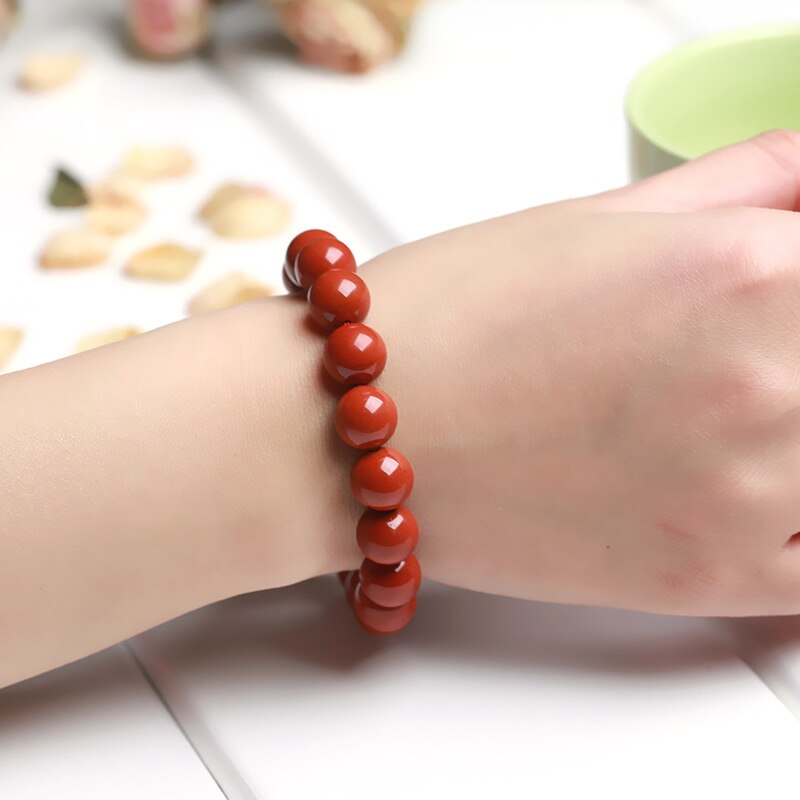Natural Crystal Gemstone ~ Clear Red Jasper Bracelet ~ for "Courage and Tranquility"