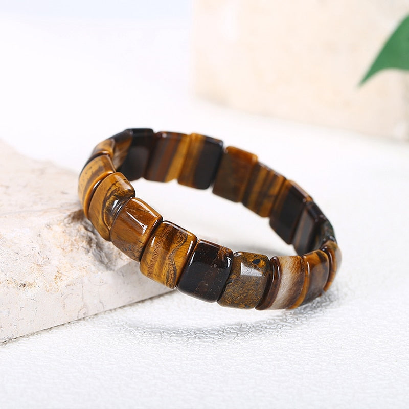 Natural Crystal Gemstone ~ Tiger's Eye and Mookaite Earth Stone Bracelets~ for "Confidence, Strength and Energy"