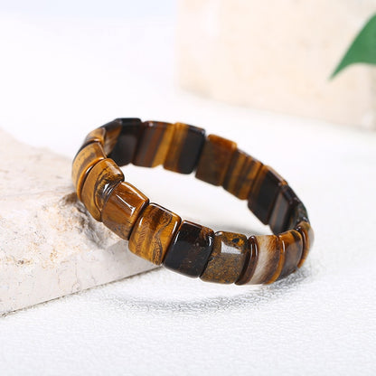 Natural Crystal Gemstone ~ Tiger's Eye and Mookaite Earth Stone Bracelets~ for "Confidence, Strength and Energy"