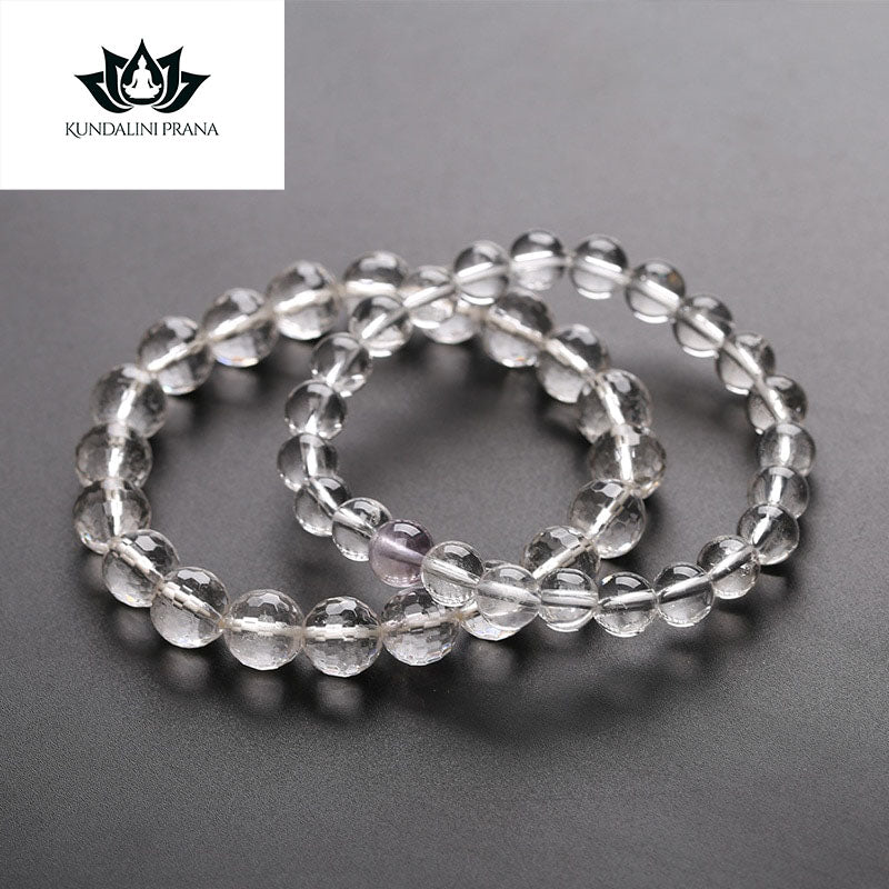 Natural Crystal Gemstone ~ AAA+ Pure Crystal Quartz Bracelet ~ for "Power, Mental Clarity and Energy"