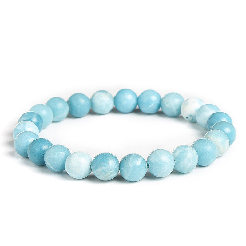 Natural Crystal Gemstone ~ Atlantis Front-blue Ice Larimar Bracelet ~ for "Clarity, Strength and Calm/Relaxed like Water"