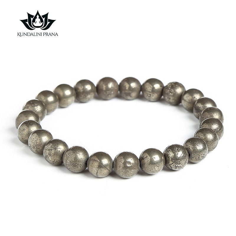 Natural Crystal Gemstone ~ Earth-mineral Pyrite Bracelet ~ for "Protection, Confidence & Strength"